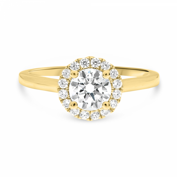 halo diamond ring gold